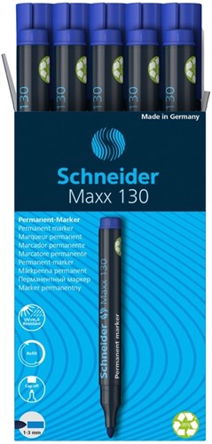 Permanent marker Schneider Maxx 130 rond 1-3mm blauw-3