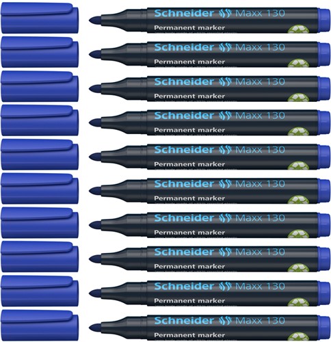Permanent marker Schneider Maxx 130 rond 1-3mm blauw-3