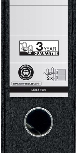 Ordner Leitz 1092 giro-bank met dubbele mechaniek 75mm karton A4 zwart-7