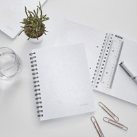 Notitieboek Leitz WOW A5 lijn spiraal PP wit-6