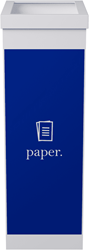 Afvalscheidingsbak Paperflow recyclebox voor papier 60ltr wit