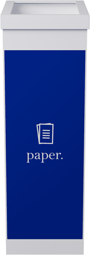 Afvalscheidingsbak Paperflow recyclebox voor papier 60ltr wit