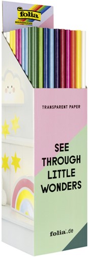 Transparant papier Folia 70x100cm 42gr assorti kleuren-2