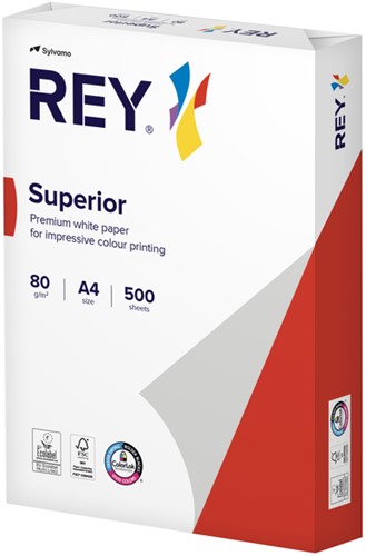 Kopieerpapier Rey Superior A4 80gr wit 500 vel