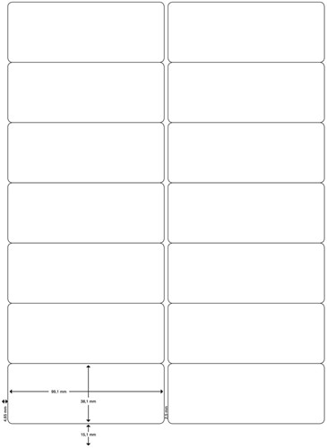 Etiket Q-Connect 99.0X38.1mm wit 1400stuks-2