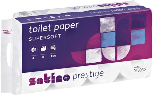 Toiletpapier Satino MT1 Prestige 4-laags 150 vel wit 043030