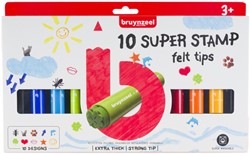 Stempelstift Bruynzeel Kids Super Stamp set à 10 kleuren