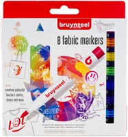Textielstift Bruynzeel Teens assorti 8 stuks
