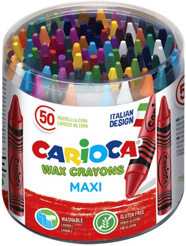 Waskrijt Carioca Maxi pot á 50 stuks assorti