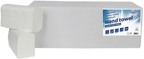 Handdoek Cleaninq i-vouw 2-laags 206x240mm 25x150vel wit-2