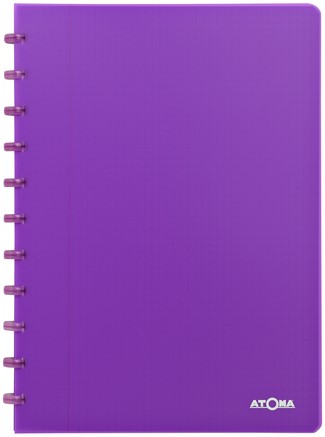 Schrift Atoma A4 ruit 5x5mm 144blz 90gr PP transparant assorti-1