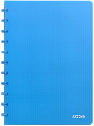 Schrift Atoma A4 ruit 5x5mm 144blz 90gr PP transparant assorti-2