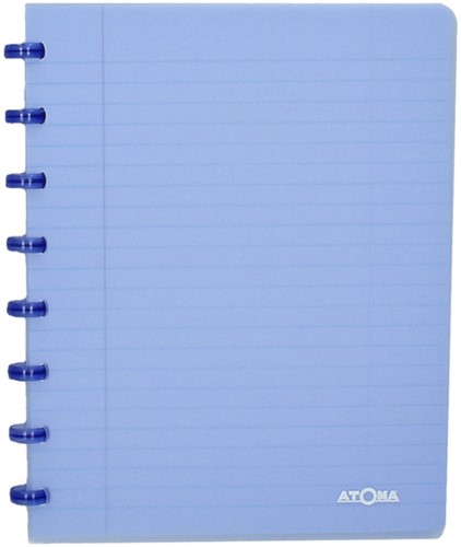 Schrift Atoma A5 lijn 144blz 90gr PP transparant assorti-3