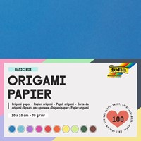 Origami papier Folia 70gr 10x10cm 100 vel assorti kleuren