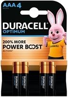 Batterij Duracell Optimum 4x AAA
