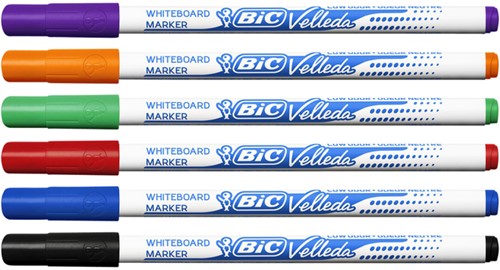 Whiteboardmarker Bic Velleda 1721 rond fijn zwart-1