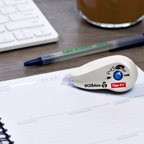 Correctietape Tipp-Ex mini pure ecolutions 5mmx6m blister 2+1 gratis-2