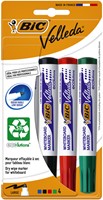 Whiteboardmarker Bic Velleda 1704 rond large assorti blister à 4 stuks
