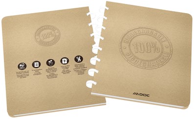 Schrift Adoc BIO A5 lijn 144 pagina's 90gr kraft