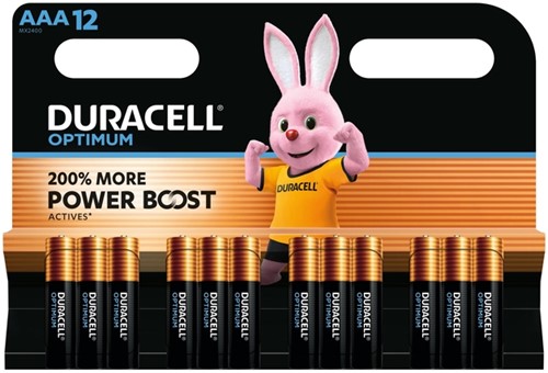 Batterij Duracell Optimum 12x AAA