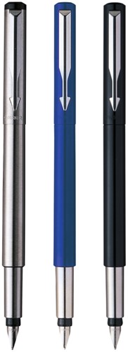 Vulpen Parker Vector stainless steel medium blister à 1 stuk-1
