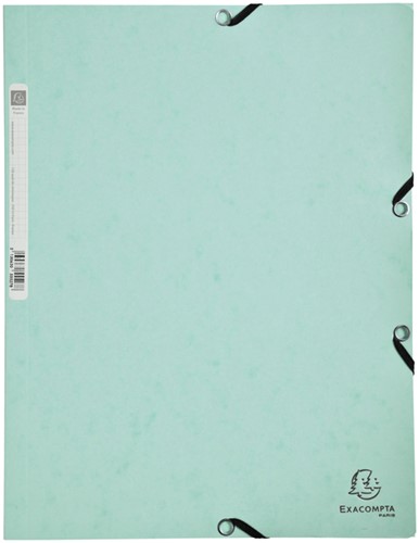 Elastomap Exacompta aquarel A4 3 kleppen 400gr glanskarton groen