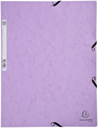 Elastomap Exacompta Aquarel A4 3 kleppen 400gr glanskarton lila