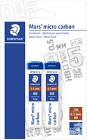 Potloodstift Staedtler Mars Carbon Micro 0.5mm HB blister 2 stuks