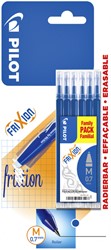 Rollerpenvulling Pilot friXion medium blauw blister à 6 stuks