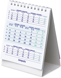 3-Maandsbureaukalender 2026 Brepols 10.5x13cm