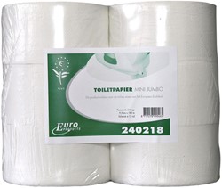Toiletpapier Euro Products Q5 jumbo klein recycled 2-laags 180m wit 240218