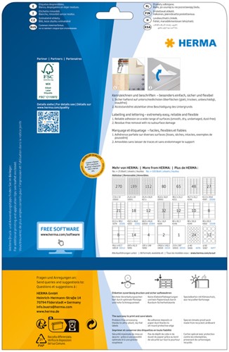 Etiket HERMA 4349 A4 96x50.8mm verwijderbaar wit 250 stuks-2