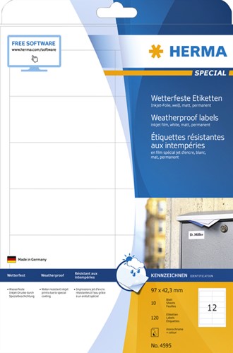 Etiket HERMA 4595 97x42.3mm folie wit 120 stuks-5