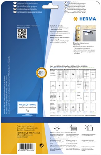 Etiket HERMA 4600 210x148mm folie wit 20 stuks-2