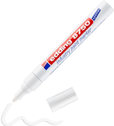 Paintmarker edding 8750 industrie 2-4mm wit-3