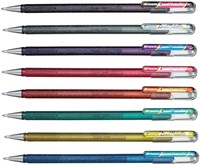 Gelschrijver Pentel K110 Dual medium metallic assorti blister à 8st-2