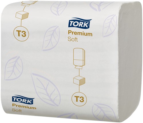 Toiletpapier Tork T3 Premium gevouwen 2-laags 110x190mm wit 114273-2