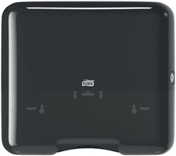 Handdoekdispenser Tork H3 Elevation klein zwart 553108