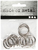 Boekbindersring Creativ Company 19mm zilver 10 stuks