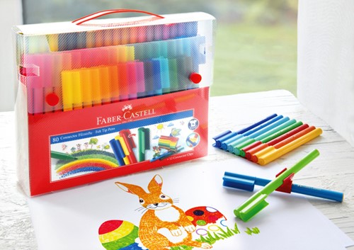 Kleurstiften Faber-Castell Connector assorti cadeauset à 80 stuks-2