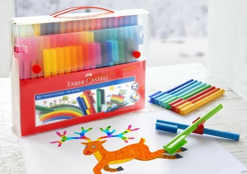 Kleurstiften Faber-Castell Connector assorti cadeauset à 80 stuks-4