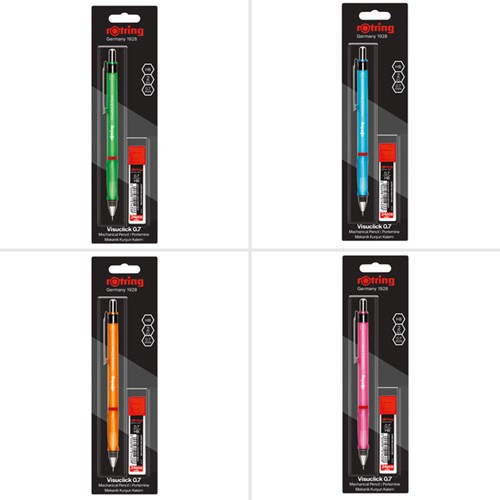 Vulpotlood rOtring Visuclick 2B 0.7mm assorti
