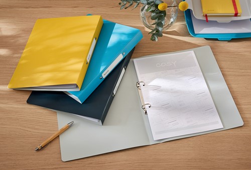 Ringband Leitz Cosy A4 2-rings O-mechaniek 25mm PP warm geel-3