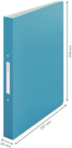 Ringband Leitz Cosy A4 2-rings O-mechaniek 25mm PP sereen blauw-3