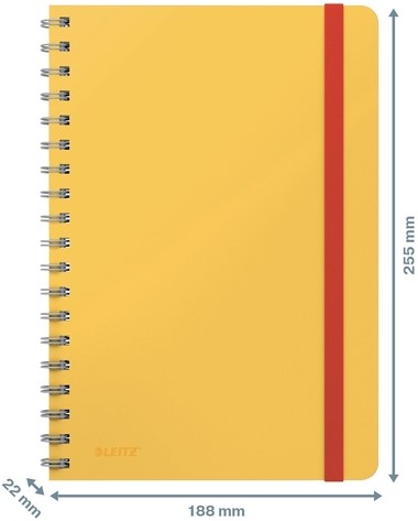 Notitieboek Leitz Cosy B5 160blz 100gr spiraal lijn geel-7