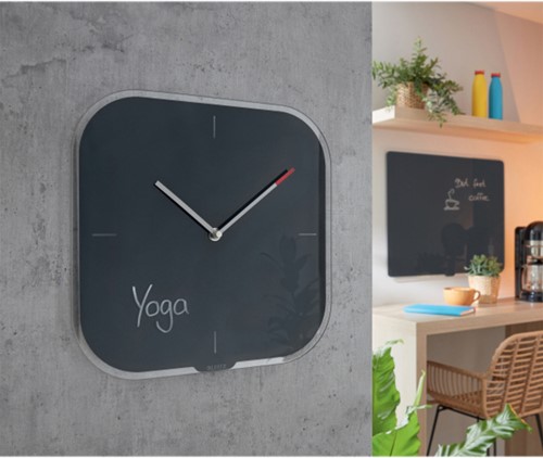 Wandklok Leitz Cosy glas grijs-1
