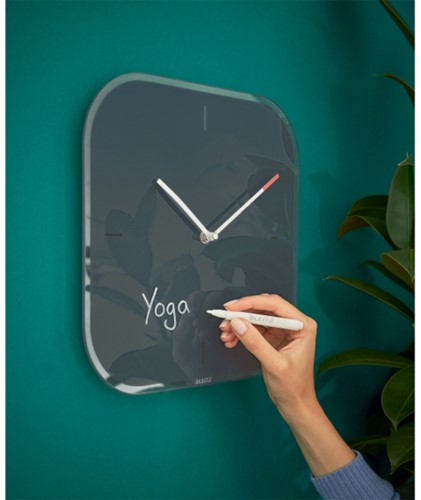 Wandklok Leitz Cosy glas grijs-3