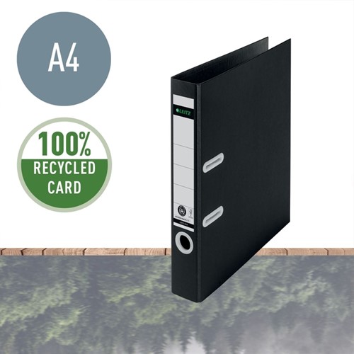 Ordner Leitz Recycle 180° 50mm karton A4 zwart-9