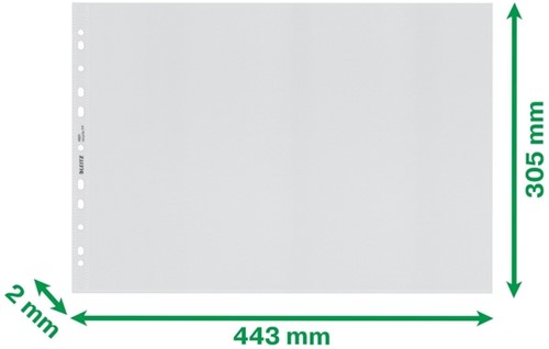 Showtas Leitz Recycle PP A3 11-gaats transparant 25 stuks-2