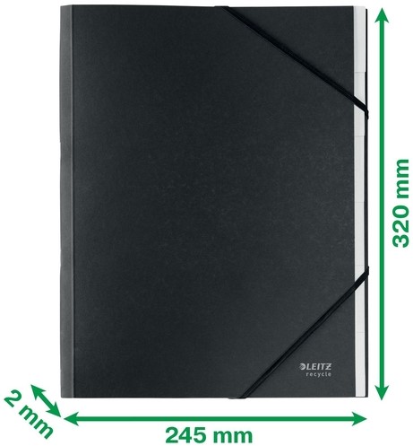 Sorteermap Leitz Recycle 6 tabs karton zwart-1